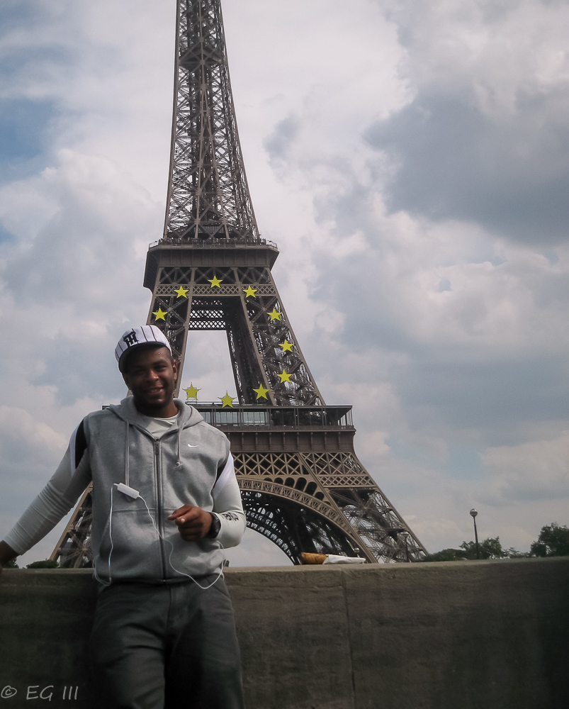 In front of the Eiffel 