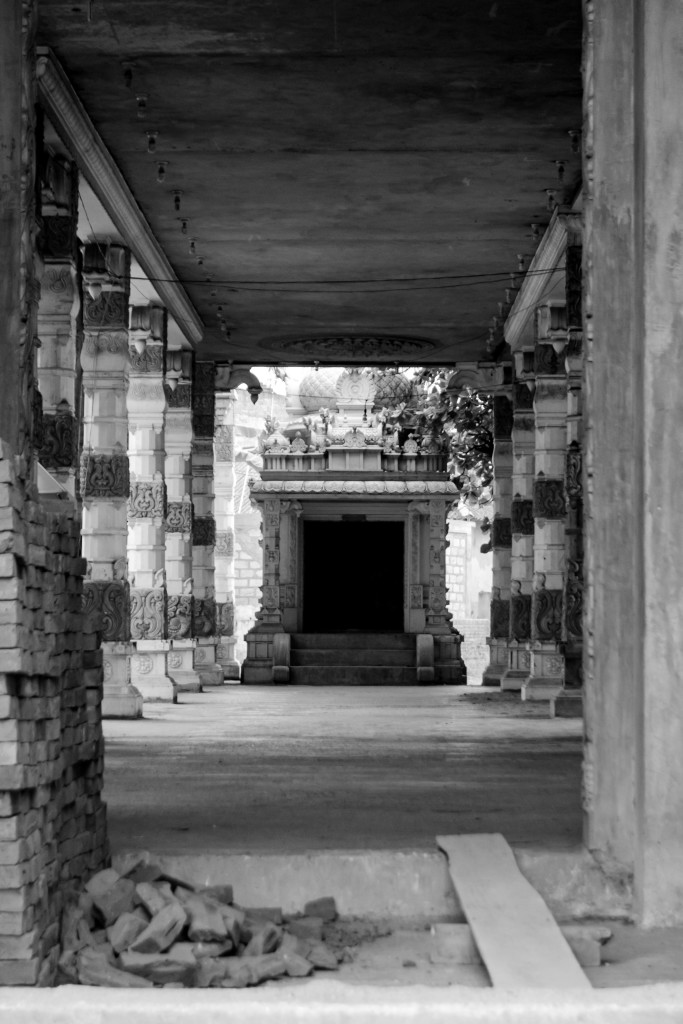 Inside a Hindu temple in Galle city