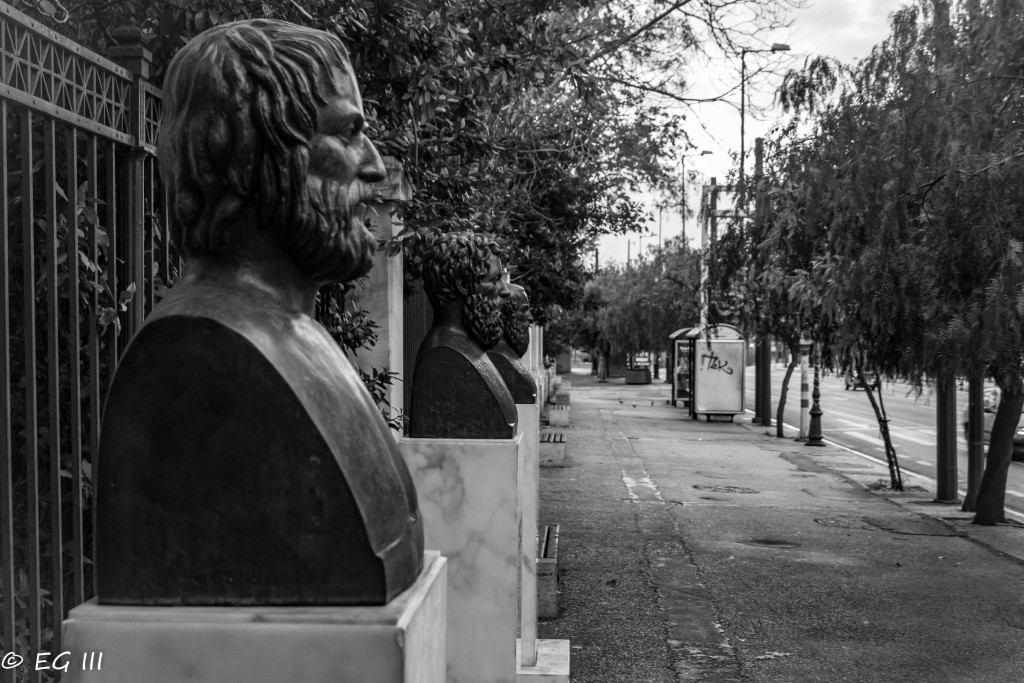 Statues outside the national garden