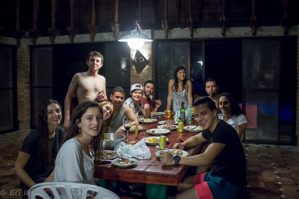 dinner at the finca