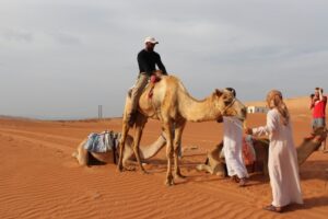 Wahiba sands camel riding