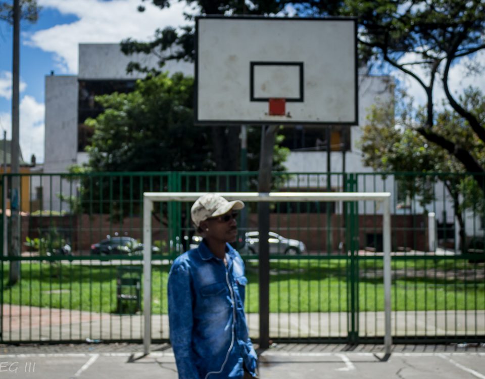 Young Black Man in park